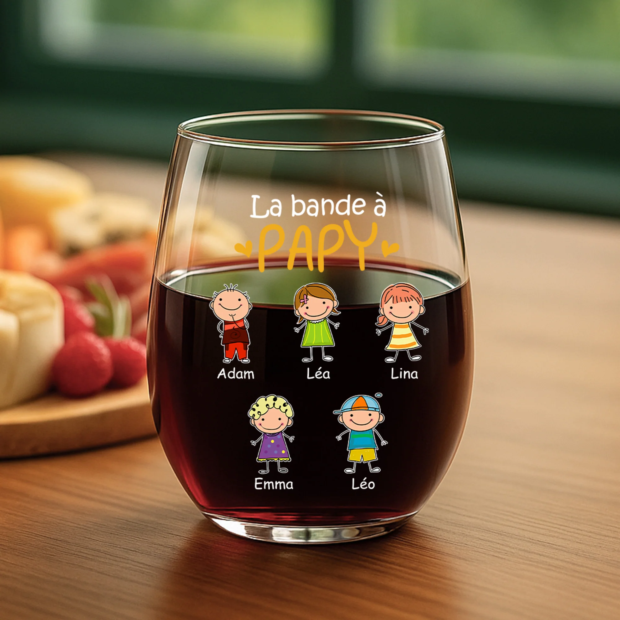 Verre à Bière Papa Personnalisé - La Bande À Papa - Verre À Vin Sans Pied - Image 2