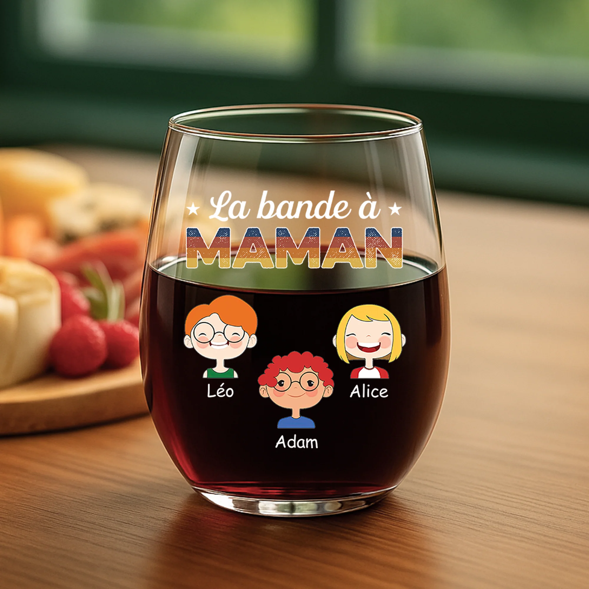 Verre Vin Sans Pied Personnalisé | La Bande à Papy Vintage - Image 2