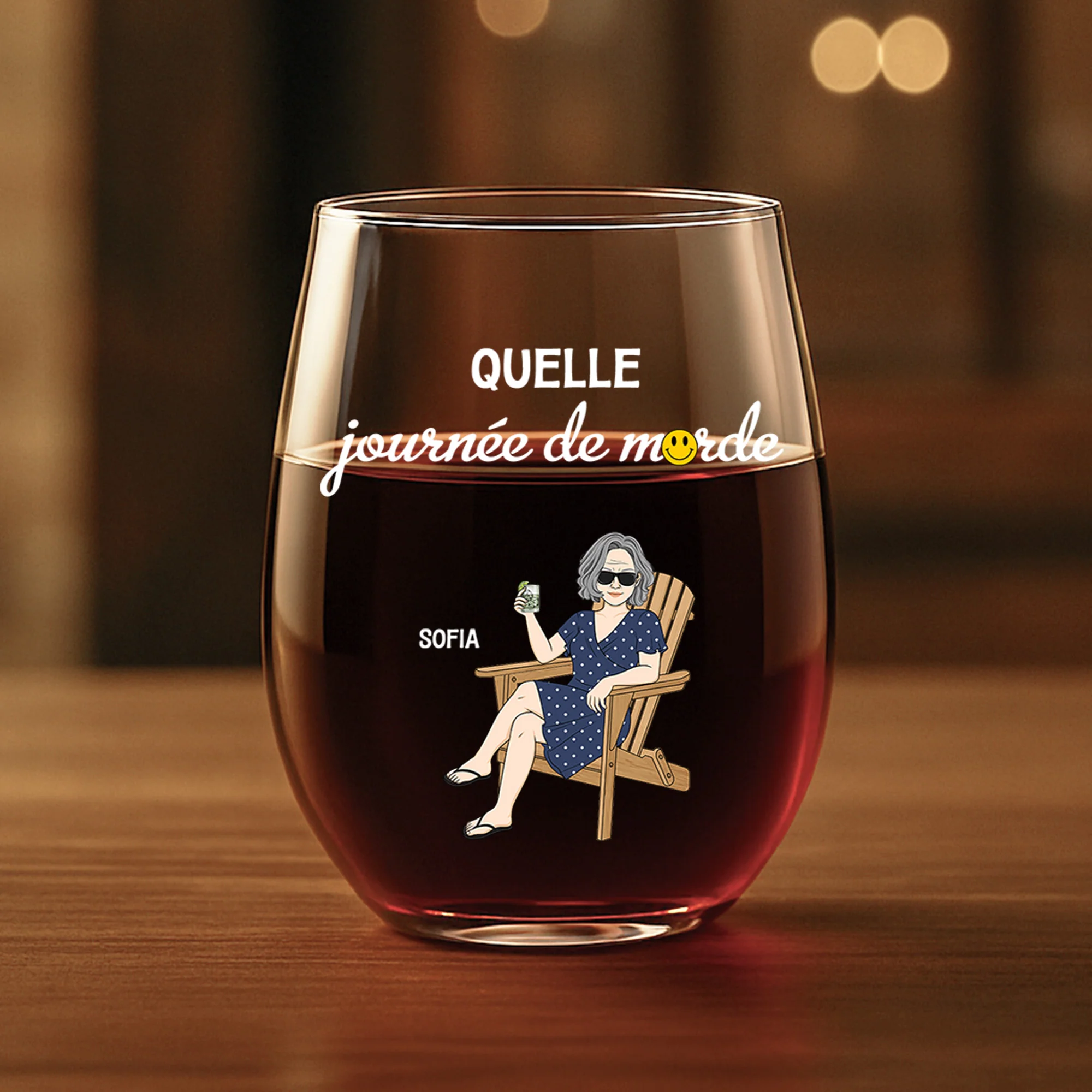 Verre pour Homme Personnalisé - Journée De Merde - Image 2