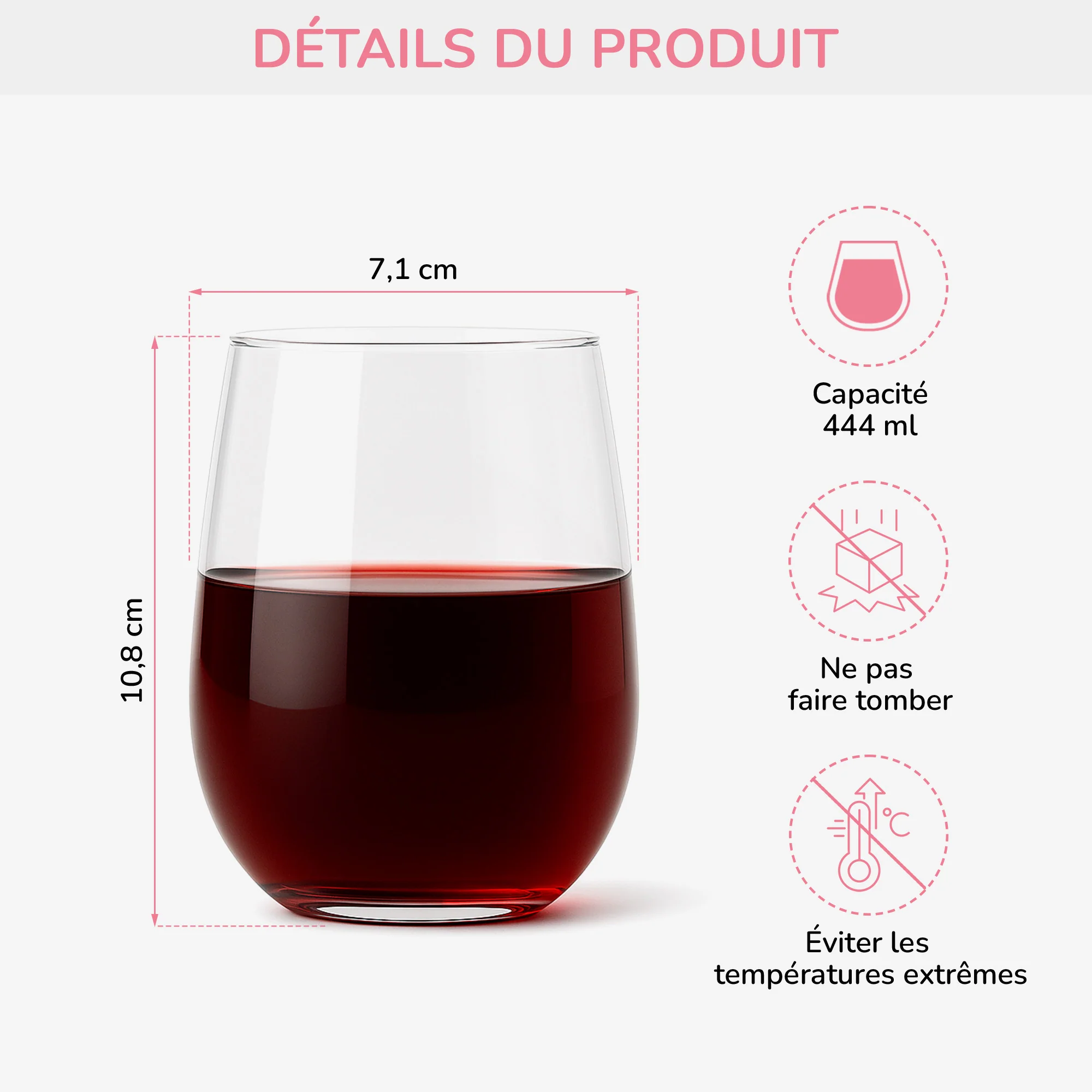 Cadeau Personnalisé Couple - Verre À Vin Sans Pied Personnalisé - Cartoon - Image 3