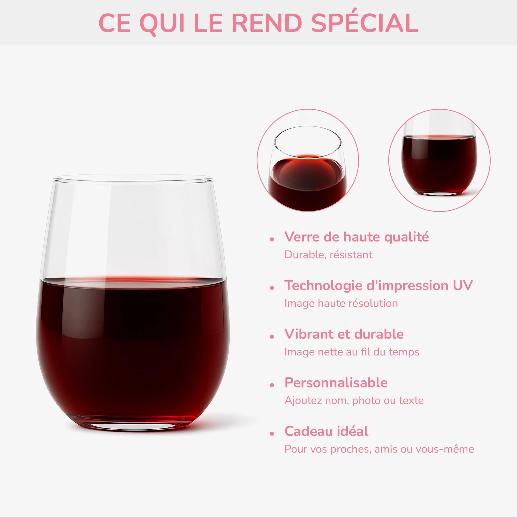 Cadeau Personnalisé Couple - Verre À Vin Sans Pied Personnalisé - Cartoon - Image 4