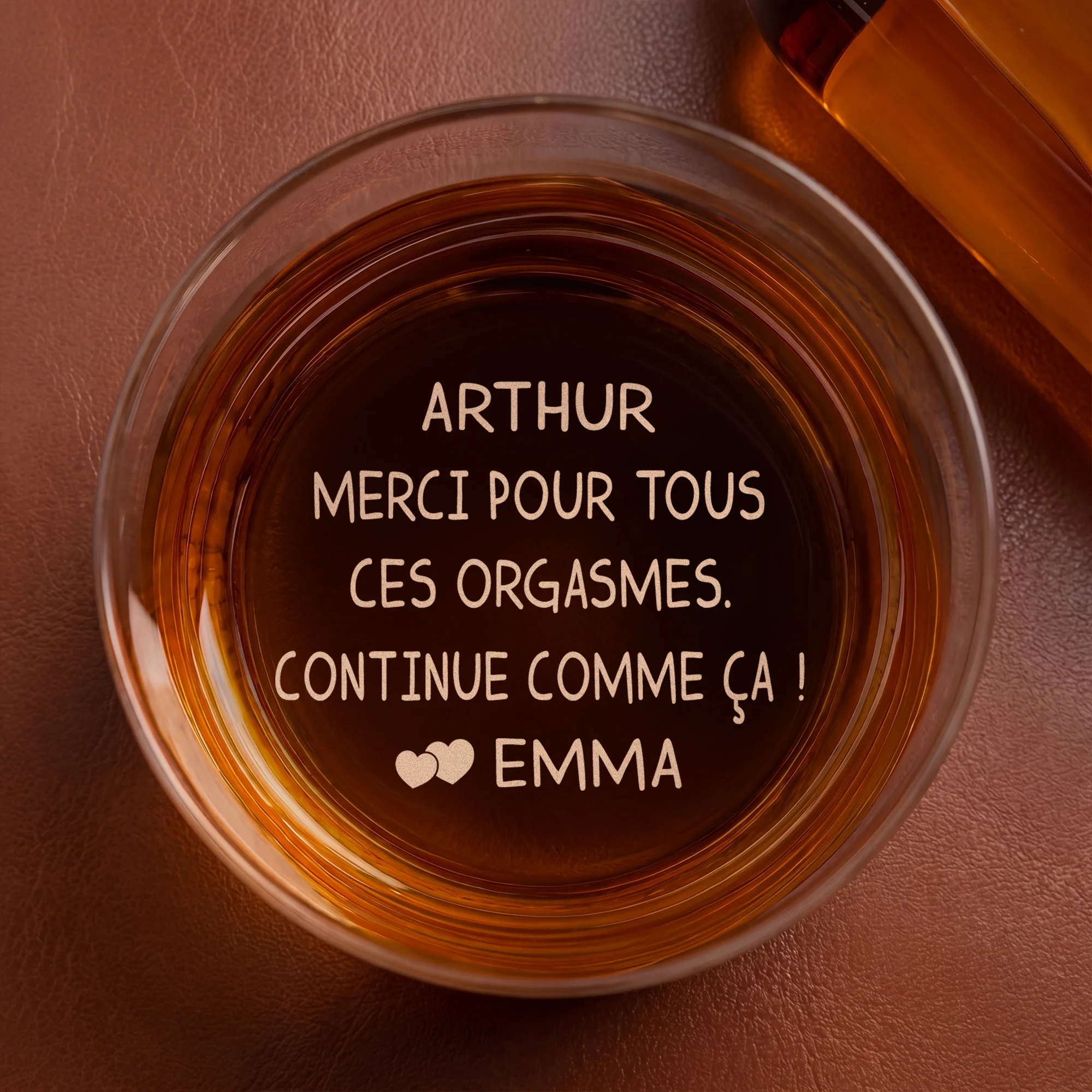 Verre A Whisky Gravé Personnalisé - Cadeau Couple Merci Pour Tout