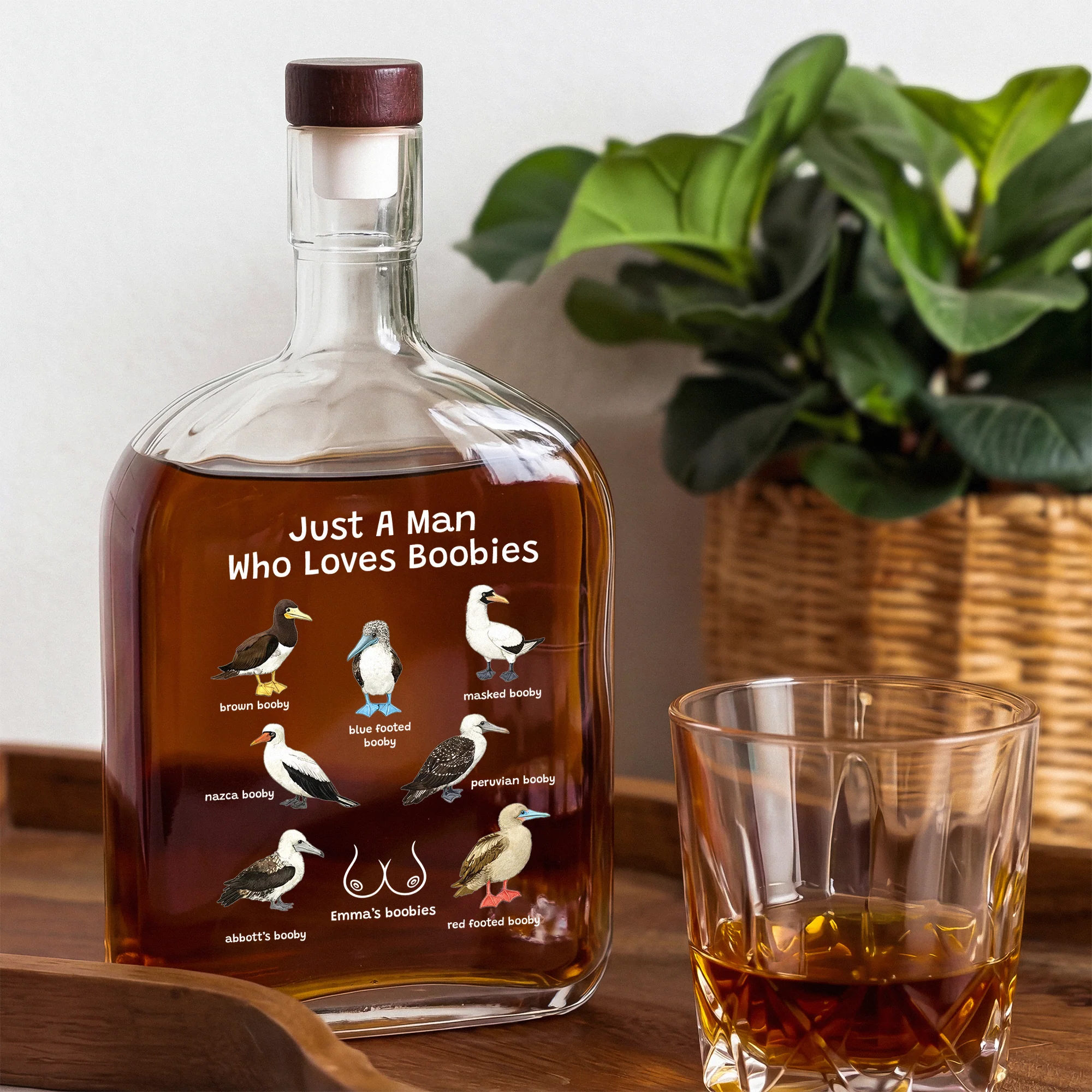 Bouteille De Whisky Personnalisée Humour Pour Femme/Homme - Nice Boobies - Image 2