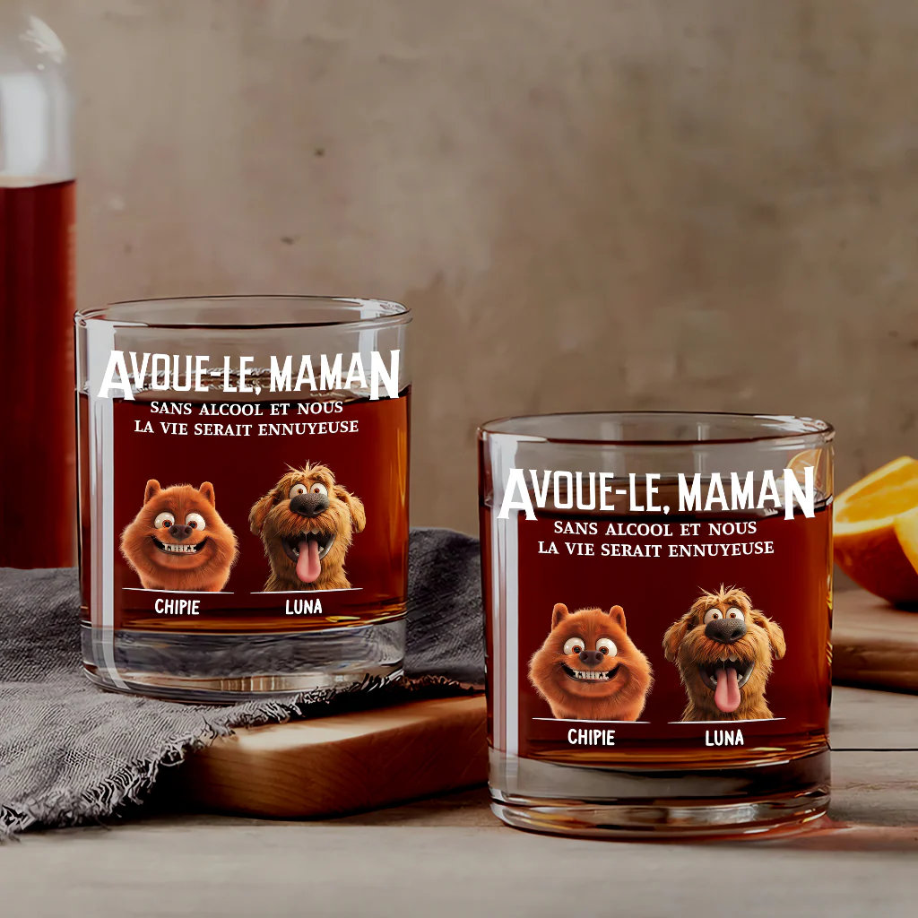 Cadeau Personnalisé Chien | Verre À Whisky Avoue-Le Papa - Image 2