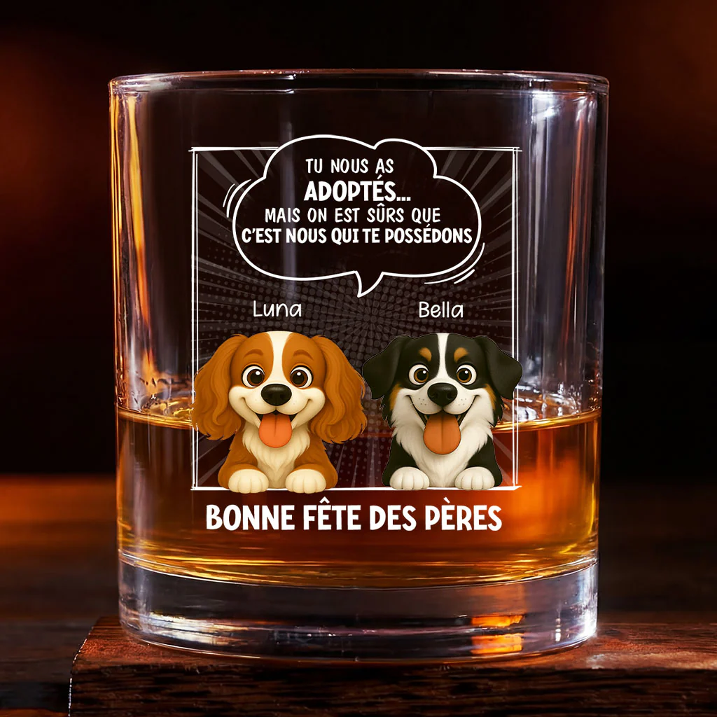 Verre À Whisky Personnalisé - Cadeau Avec Chien Qui Te Possède