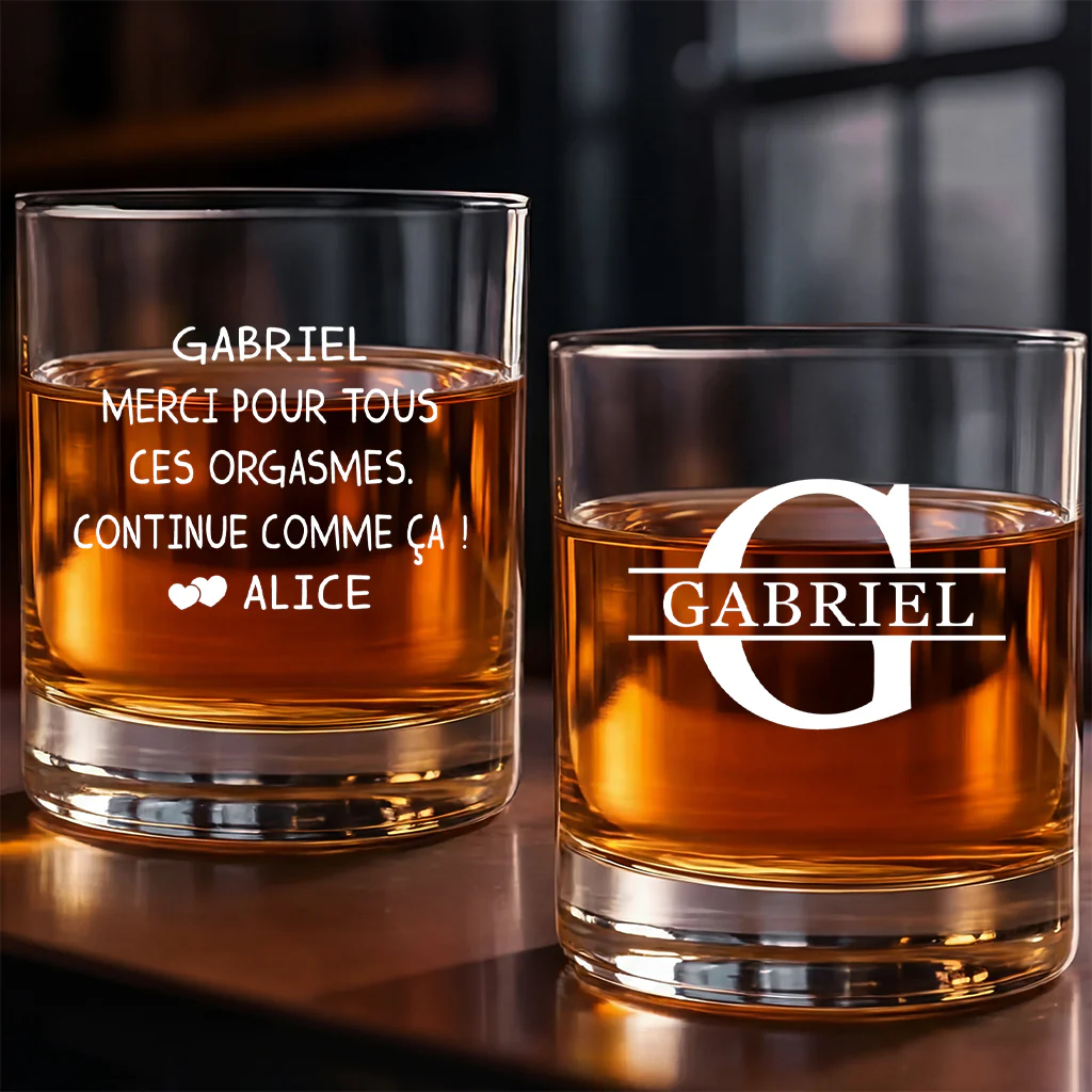 Verre A Whisky Personnalisé | Cadeau Mari Petit-ami Continue Comme Ça - Image 2