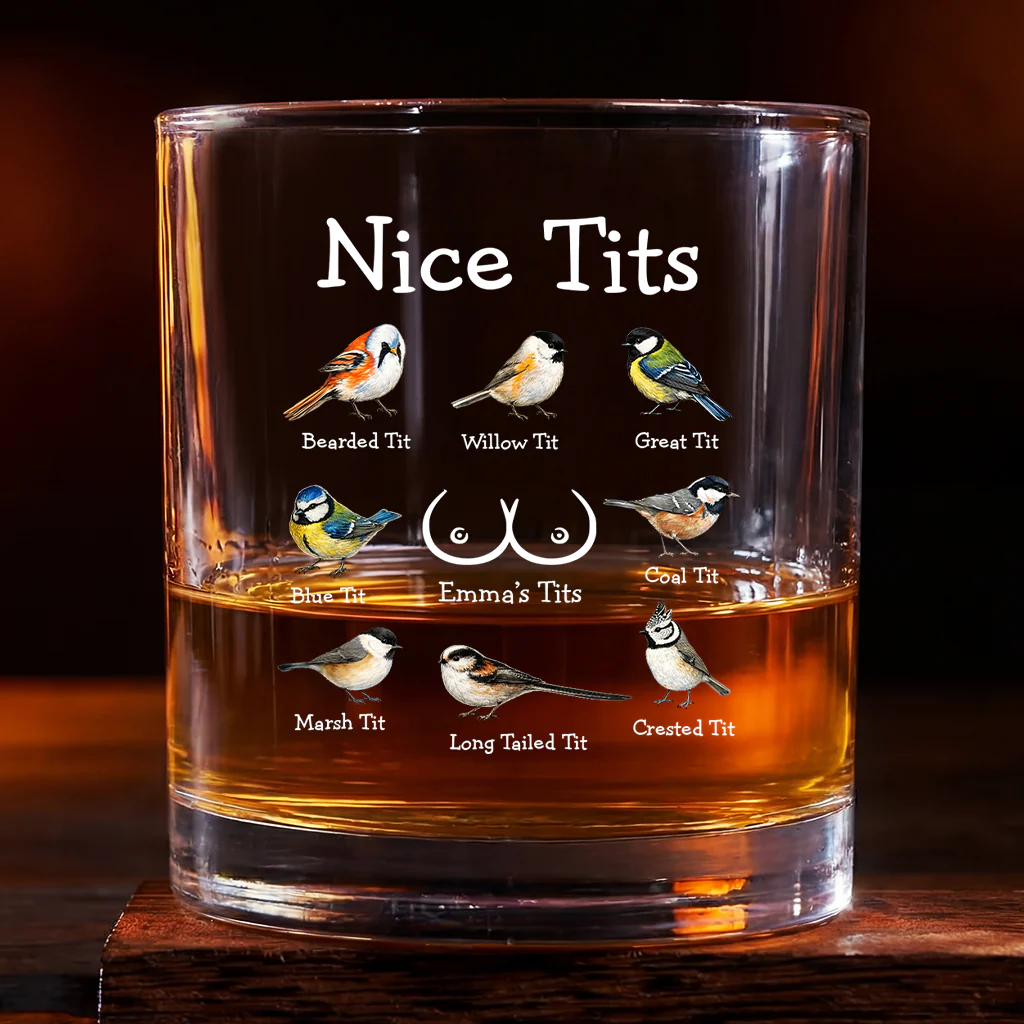 Verre À Whisky Personnalisé Couple Avec Humour - Jolies Mésanges De Ma Femme