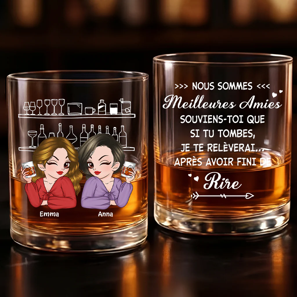 Cadeau Personnalisé Amie | Verre À Whisky Femme Nous Sommes Meilleures Amies