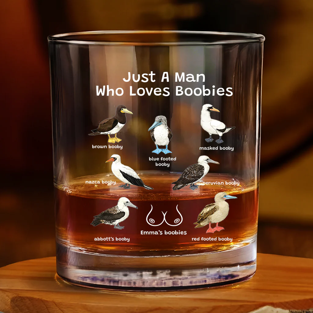 Verre À Whisky Personnalisé Humour Femme/Homme Avec Jeu De Mots - Nice Boobies - Image 2
