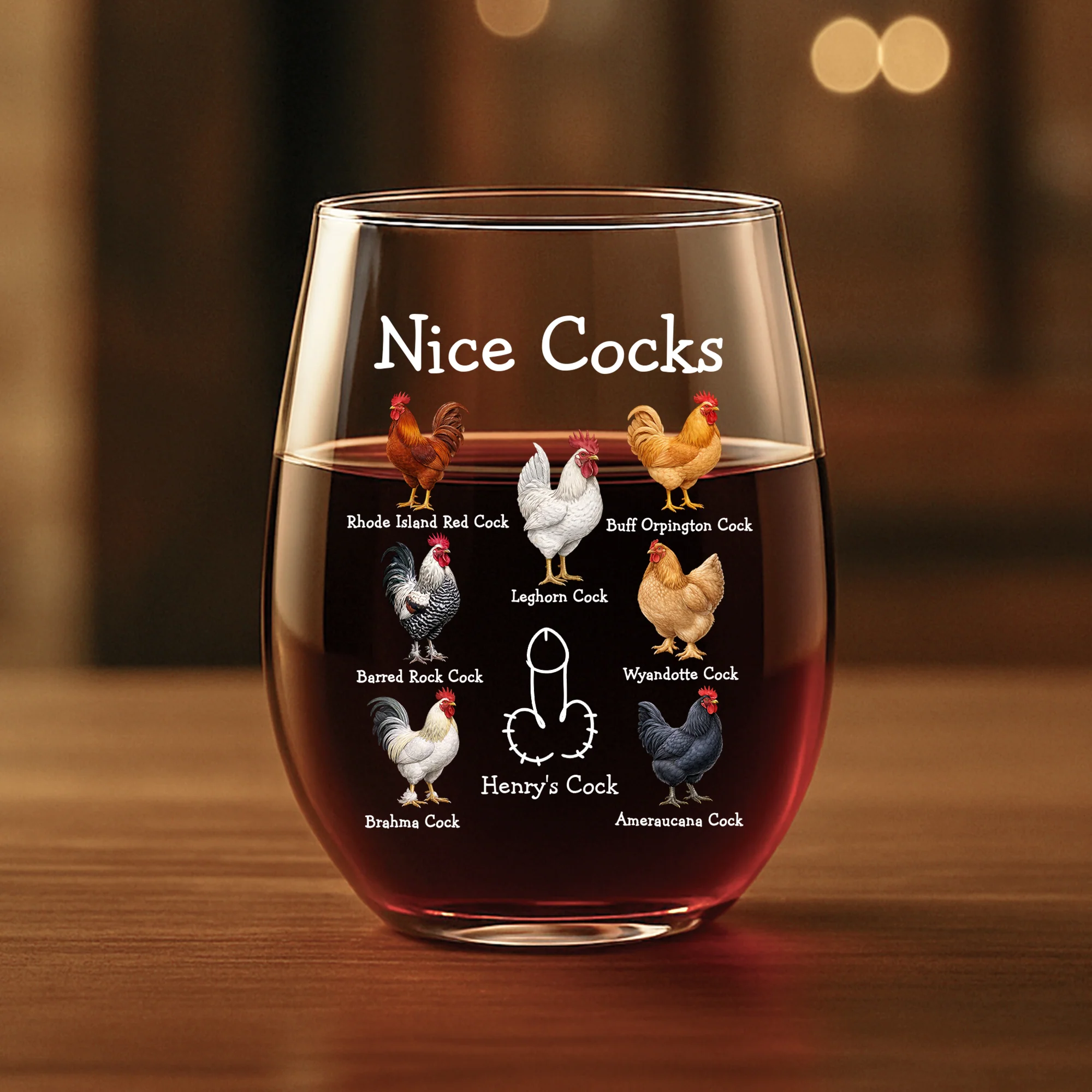 Verre À Whisky Personnalisé Humour Pour Femme/Homme - Nice Cocks
