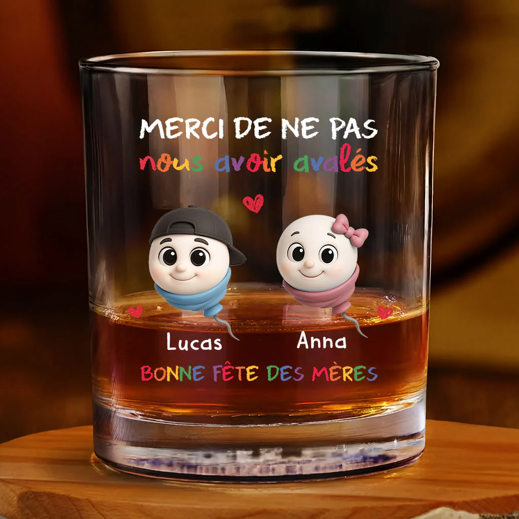 Verre À Whisky Personnalisé Papa Maman - Bonne Fête Des Pères Avec Humour - Image 2