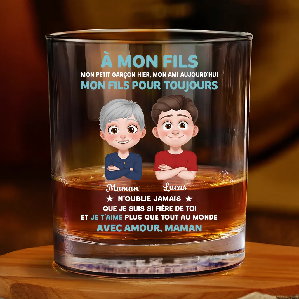 Verre À Whisky Personnalisé Prénom - Cadeau Pour Fille Et Fils - Image 2