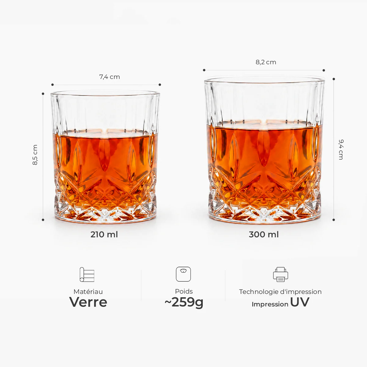 Verre Whisky Cristal Personnalisé - Cadeau Couple Merci Pour Tout - Image 3
