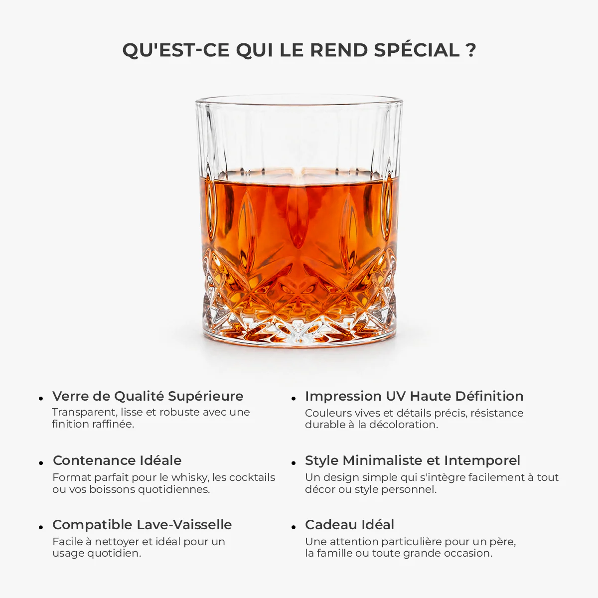 Verre Whisky Cristal Personnalisé - Cadeau Couple Merci Pour Tout - Image 5