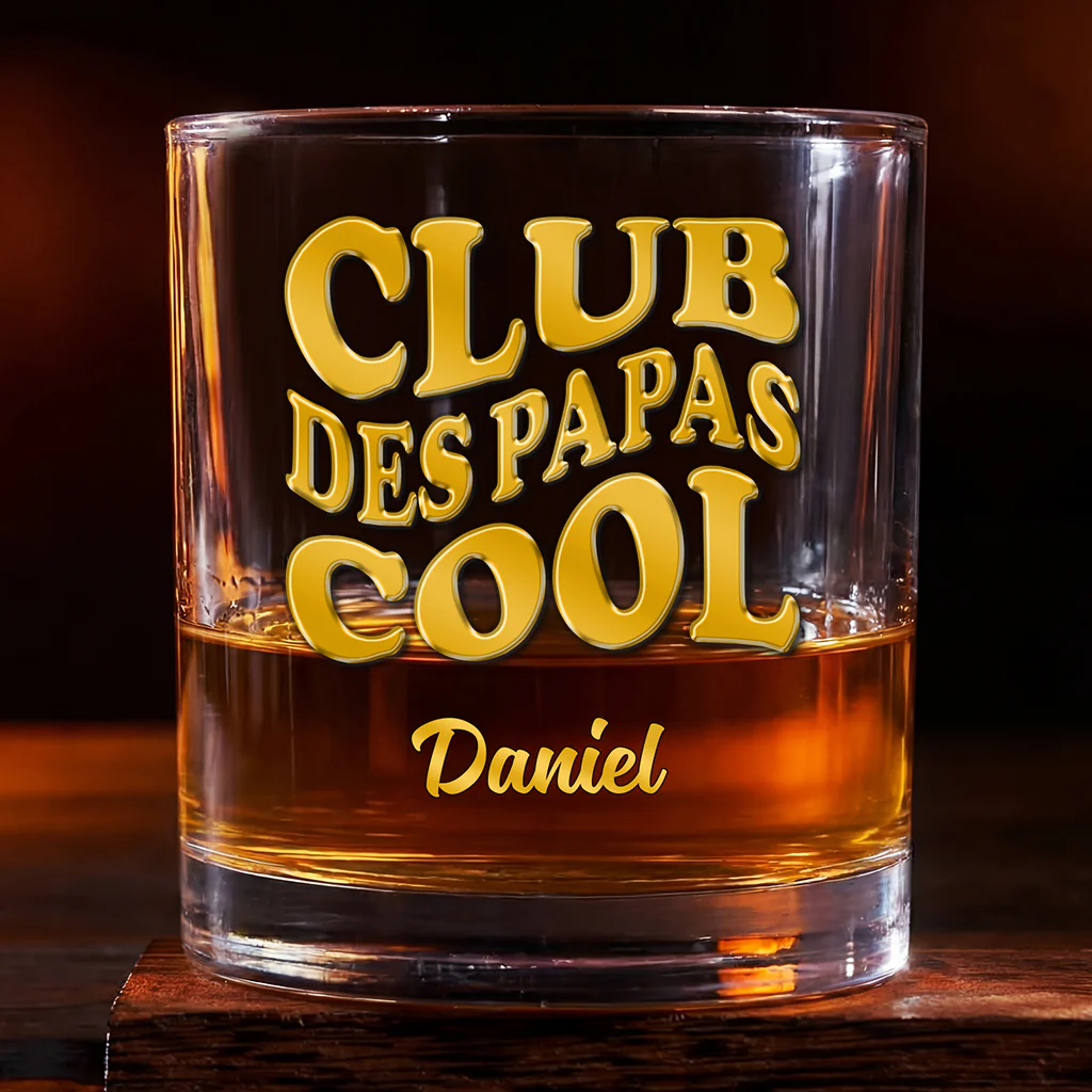 Verre Whisky Personnalisable - Club de Papa Maman Cool