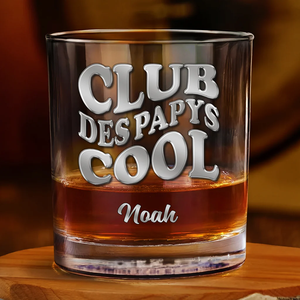 Verre Whisky Personnalisable - Club de Papa Maman Cool - Image 2