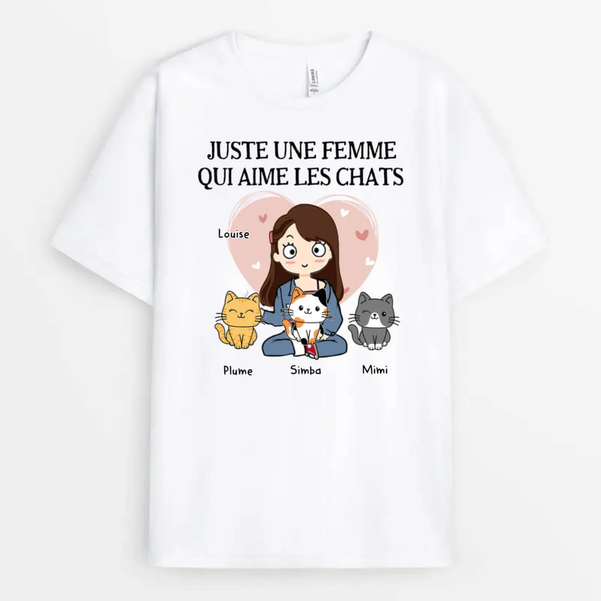 T Shirt Personnalisé Femme – Just Une Femme Qui Aime Les Chats